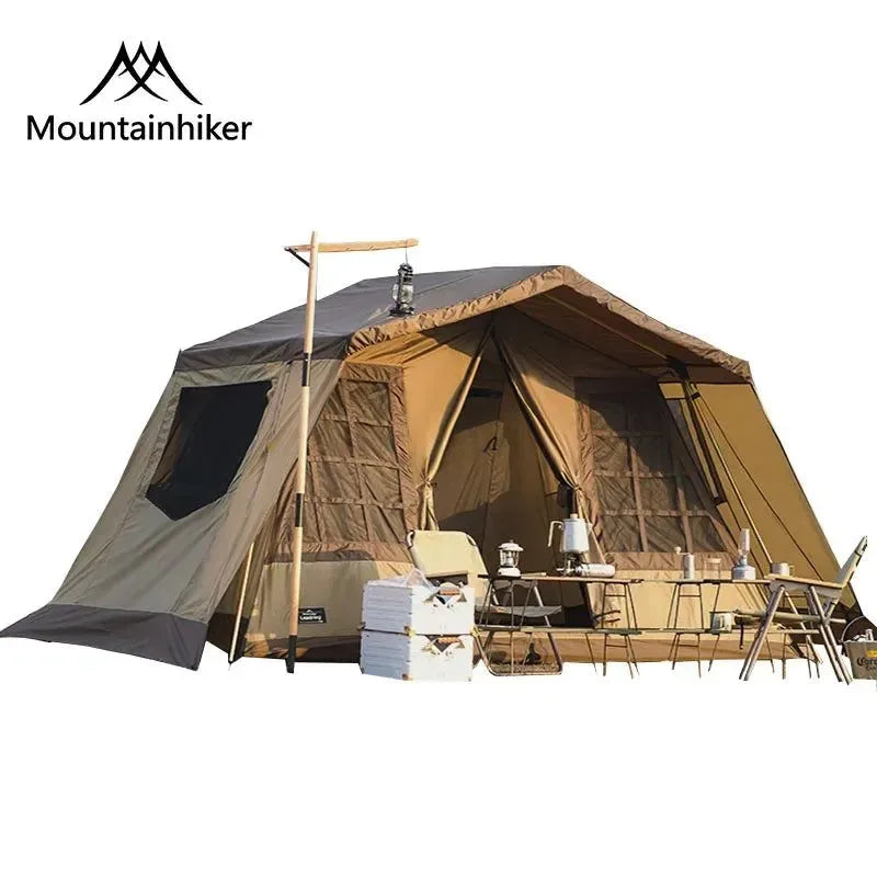 6 person waterproof tent 4-6 Person Luxury Eaves Camping Tent – 210D Oxford, 3000mm, 4-Season