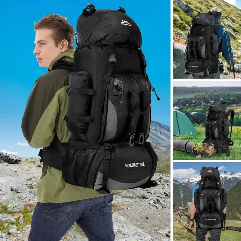 90l hiking backpack 90L Waterproof Hiking Camping Backpack