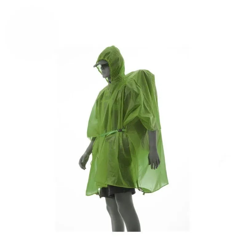 FLAME'S CREED Ultralight 15D Nylon Rain Jacket – 5000mm, Dual-Use Tarp, 220g