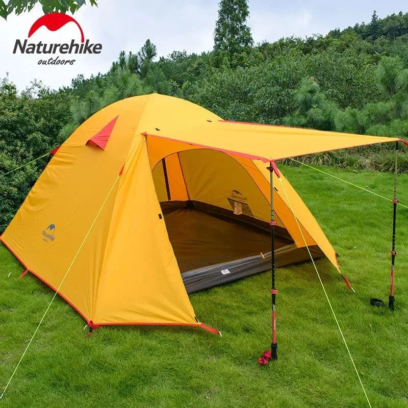 double layer tent NatureHike 3-4 Person Double Layer Camping Tent – Trekker Essentials