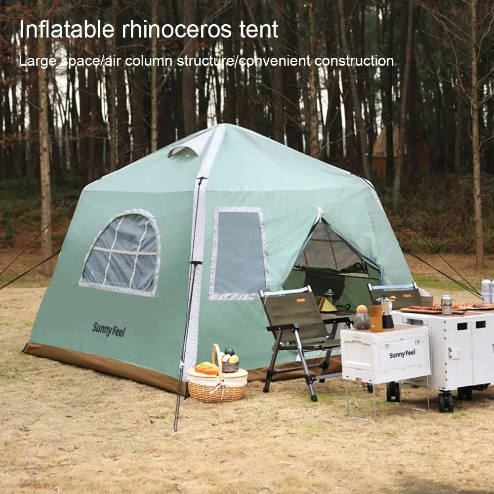 Oxford Cloth Inflatable Tent: Luxury Waterproof Pop-Up Tent for Campin