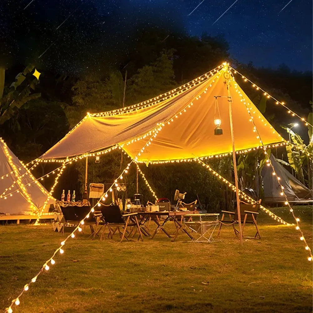 crystal tent USB Powered Waterproof Crystal Globe String Lights: Outdoor Camping La – Trekker Essentials