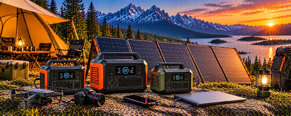 Central eléctrica portátil: generador solar y batería