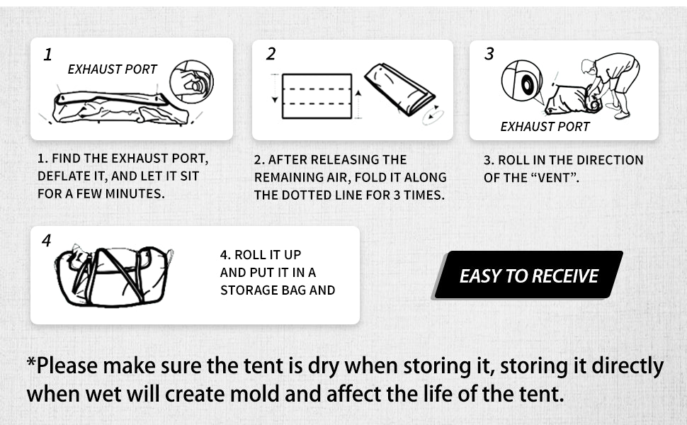 Large 8+ Person Inflatable Camping Tent – Instant Setup 4-Season Family Tent with Hand Pump, 3000mm Waterproof & Windproof