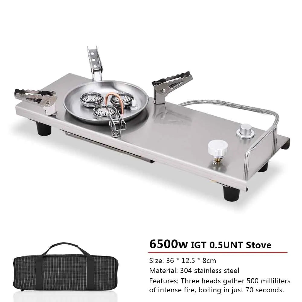 Pandatour Camping IGT Gas Stove Easy Equiped 0.5-Unit Portable Hiking Stove High Effi Ciency 6500W High Firepower Burner Trekker Essentials