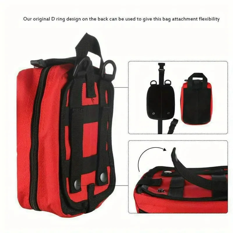 Tactical Molle First Aid Pouch – EDC Emergency Medical Kit Bag for Camping, Hiking & Survival Trekker Essentials