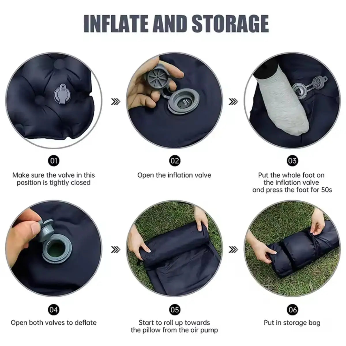 Foldable Outdoor Camping Inflatable Mattress - Warm, Ultra-Wide, Thick, Ultra-Light - Double-Use for Indoor Sleeping, Trekker Essentials