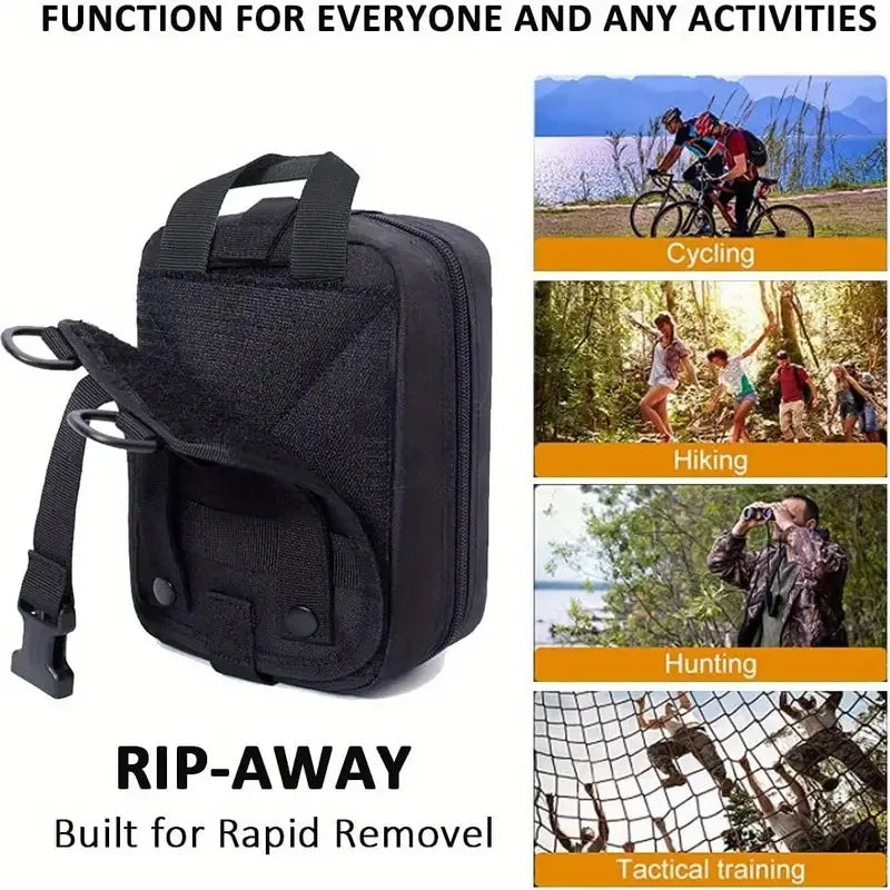 Tactical Molle First Aid Pouch – EDC Emergency Medical Kit Bag for Camping, Hiking & Survival Trekker Essentials