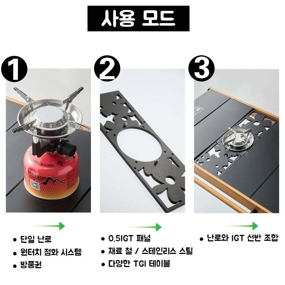 Pandatour Camping IGT 0.5UNT Gas Stove Outdoor One lick Ignite High Effi Ciency Camping Supplies Table Stove High Firepower Trekker Essentials
