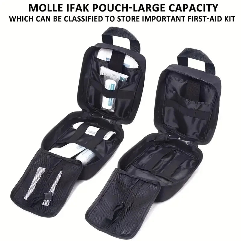 Tactical Molle First Aid Pouch – EDC Emergency Medical Kit Bag for Camping, Hiking & Survival Trekker Essentials