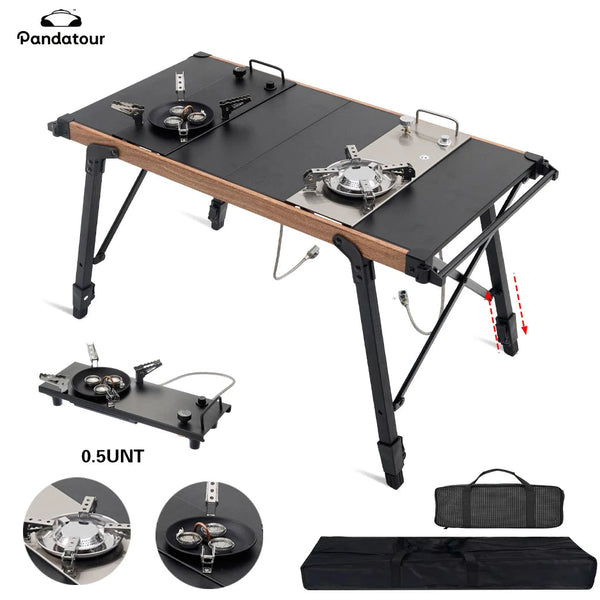 Pandatour Camping IGT 0.5UNT Gas Stove Outdoor One lick Ignite High Effi Ciency Camping Supplies Table Stove High Firepower Trekker Essentials