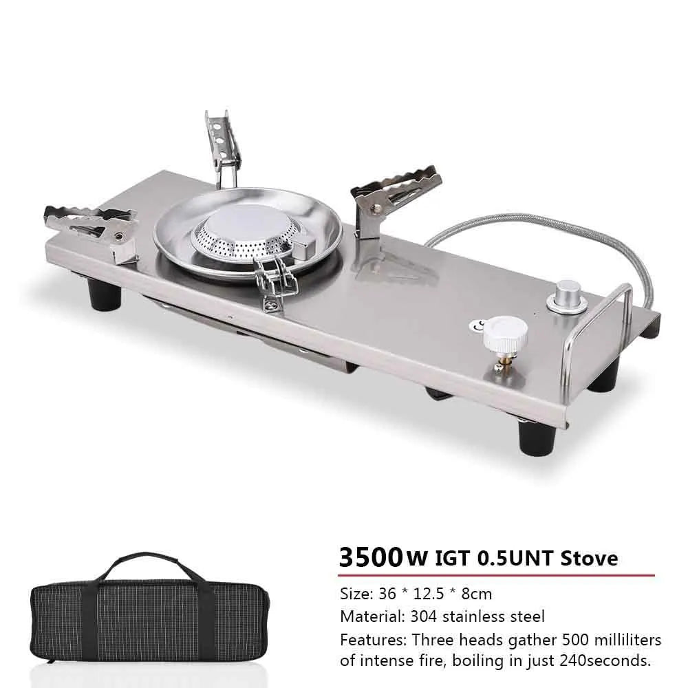 Pandatour Camping IGT Gas Stove Easy Equiped 0.5-Unit Portable Hiking Stove High Effi Ciency 6500W High Firepower Burner Trekker Essentials