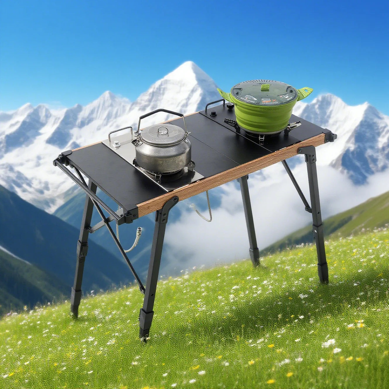 Pandatour Camping IGT 0.5UNT Gas Stove Outdoor One lick Ignite High Effi Ciency Camping Supplies Table Stove High Firepower Trekker Essentials