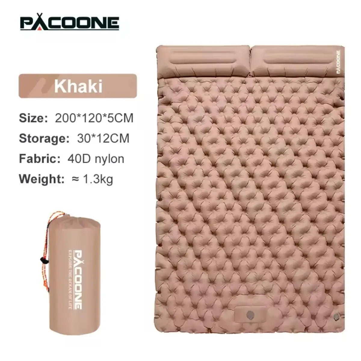Foldable Outdoor Camping Inflatable Mattress - Warm, Ultra-Wide, Thick, Ultra-Light - Double-Use for Indoor Sleeping, Trekker Essentials