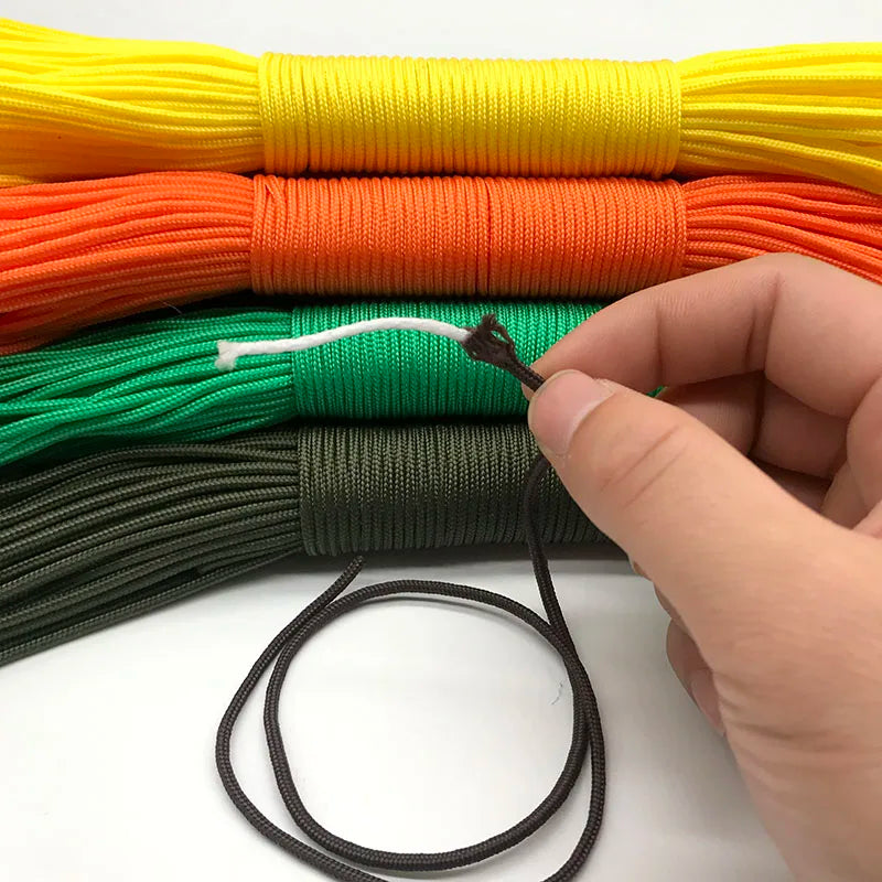 100M Dia 2mm One Stand Cores Paracord For Survival Parachute Cord Lanyard Camping Climbing Rope Hiking Jewelry Making Wholesale Trekker Essentials