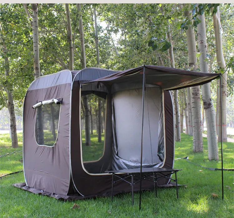 SUV Car Rear Tent – Waterproof Trunk Camping Tent with Awning for Family Outdoor Travel (5–8 Person) Trekker Essentials