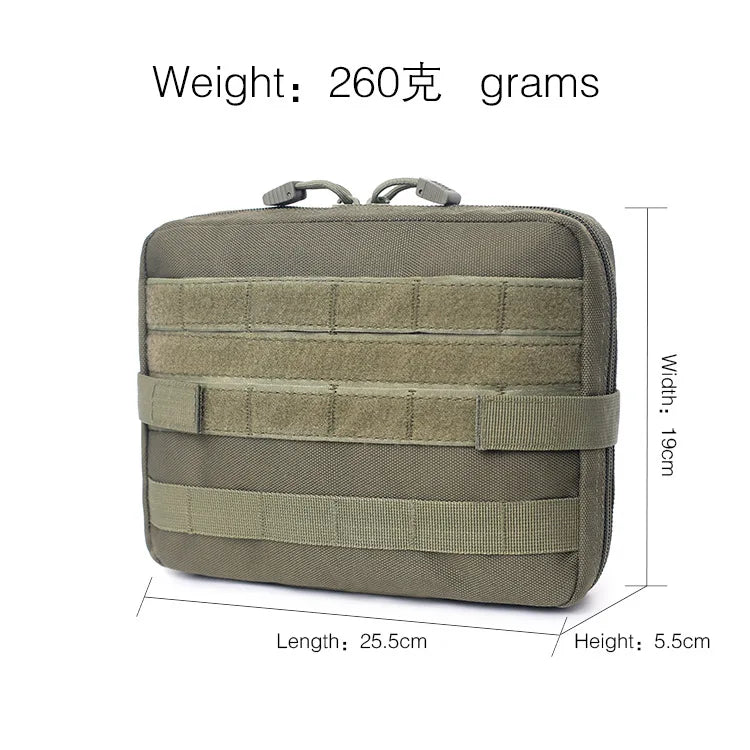 Tactical MOLLE Medical Pouch – EDC First Aid Utility Bag for Camping, Hiking & Emergency Use Trekker Essentials
