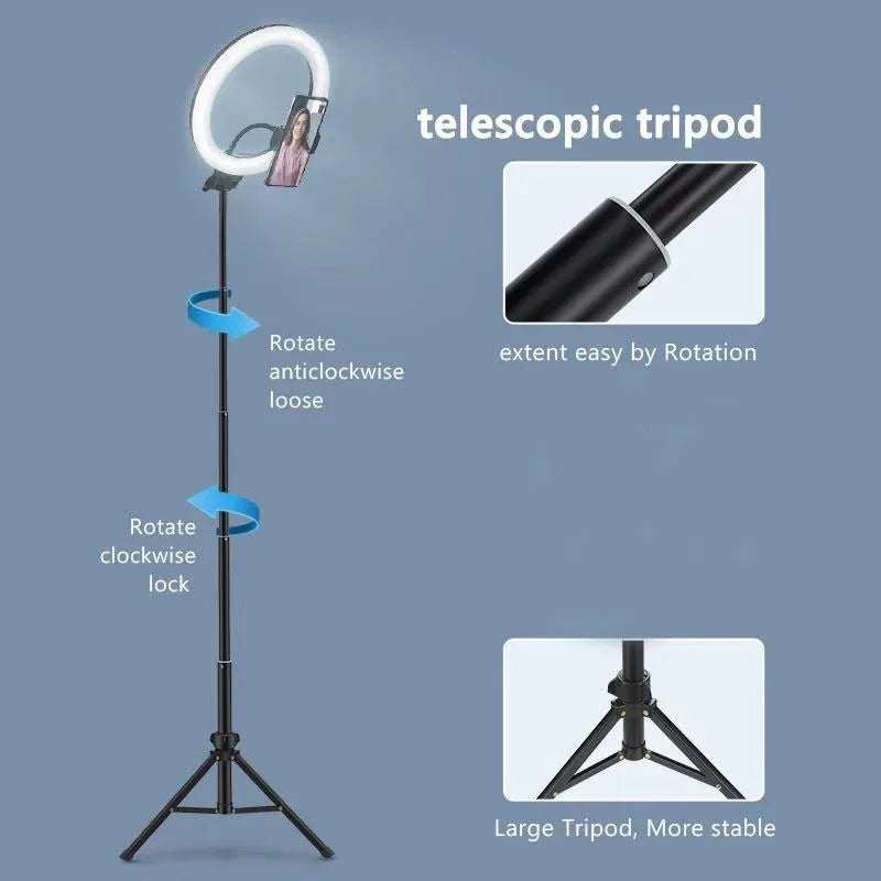 26 33CM Video Lights Dimmable Light Selfie LED Ring Light USB Ring Lighting Lamp With Tripod Stand To Make Youtube Ringlight Trekker Essentials