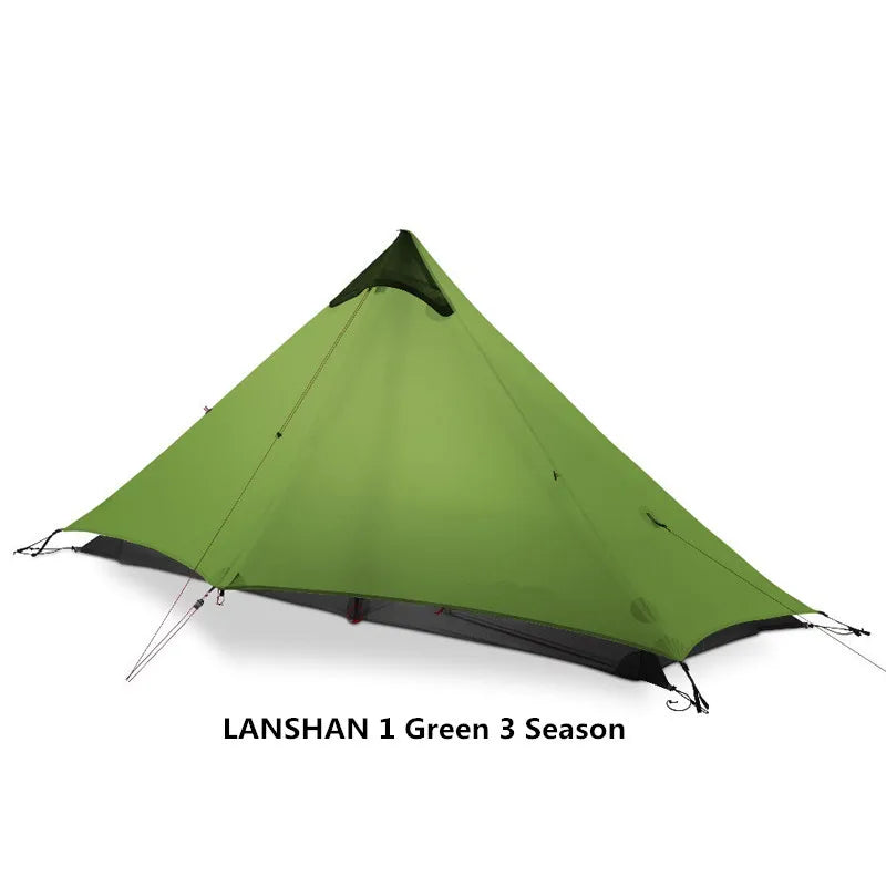 FLAME’S CREED Lanshan 1 Ultralight Tent – 1 Person 15D Silnylon Backpacking Shelter (4-Season, Double Layer) Trekker Essentials