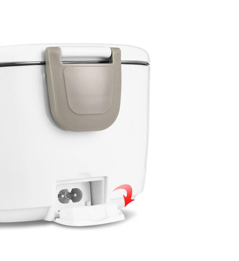 Fiambrera eléctrica portátil con calentador de alimentos: 12 V/24 V/110 V/220 V para el hogar, la oficina, viajes y el coche.