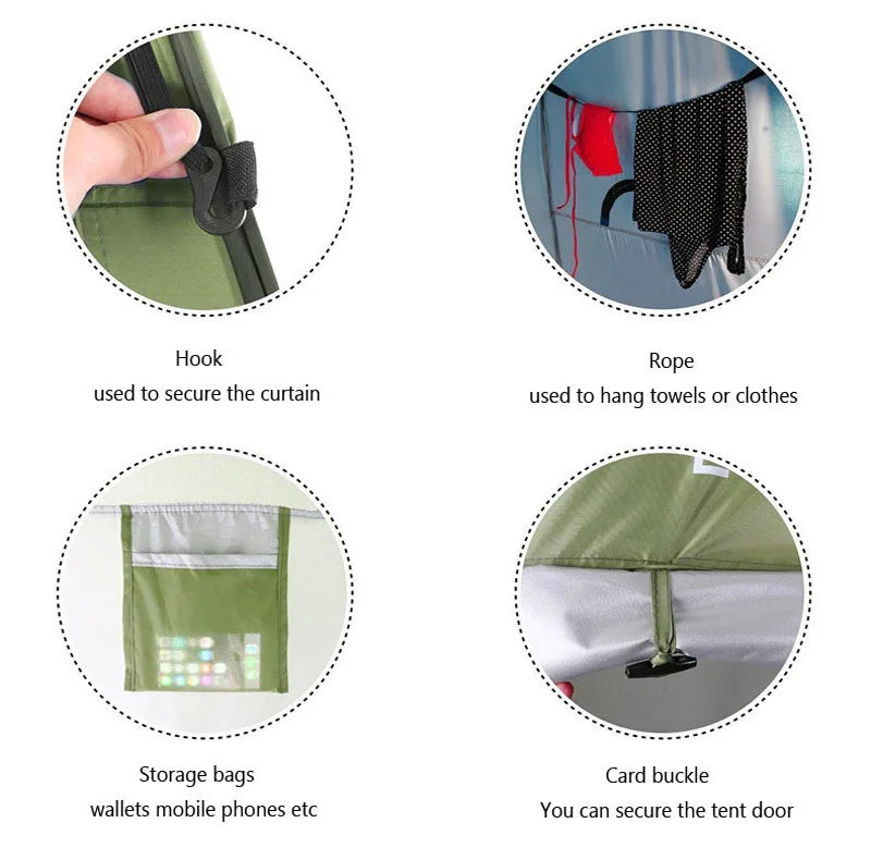 Pop-Up Outdoor Privacy Tent – Instant Waterproof Shower & Changing Shelter