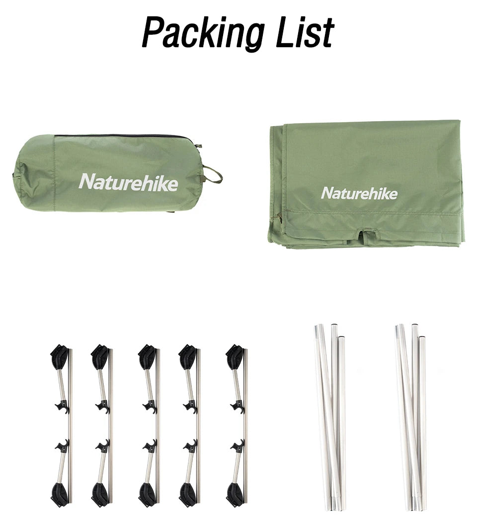 Catre plegable ultraligero Naturehike: soporta 150 kg, compacto y portátil