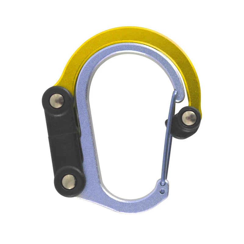 Multifunctional Hybrid Gear Clip Carabiner 360 Degree Rotating Hook Strong Buckle Camping Hiking Travel Backpack Outdoor Gadget Trekker Essentials