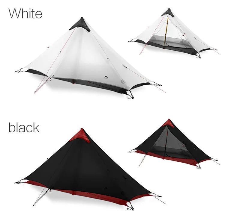 FLAME’S CREED Lanshan 1 Ultralight Tent – 1 Person 15D Silnylon Backpacking Shelter (4-Season, Double Layer) Trekker Essentials