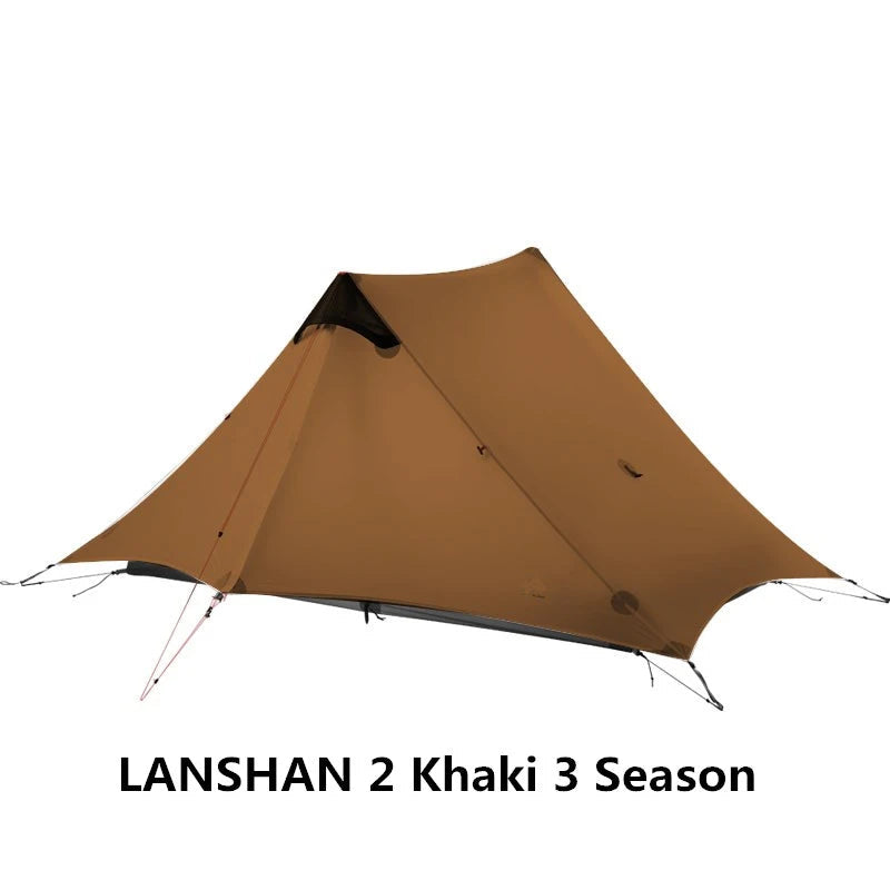 2024 New Version FLAME'S CREED LanShan 2 Person Oudoor Ultralight Camping Tent 3 Season Professional 15D Silnylon Rodless Tent Trekker Essentials