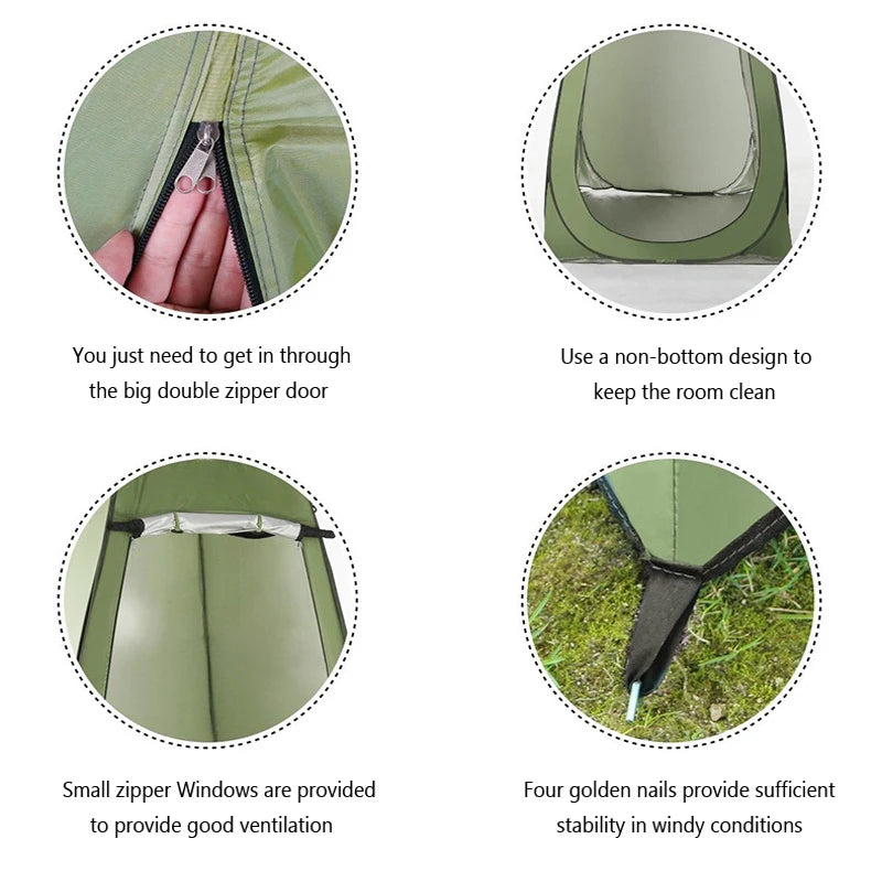Pop-Up Outdoor Privacy Tent – Instant Waterproof Shower & Changing Shelter