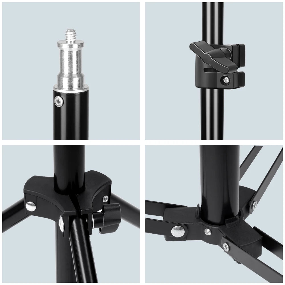 Trípode de fibra de carbono ajustable de 37 a 190 cm con tornillo de 1/4" para fotografía y vídeo