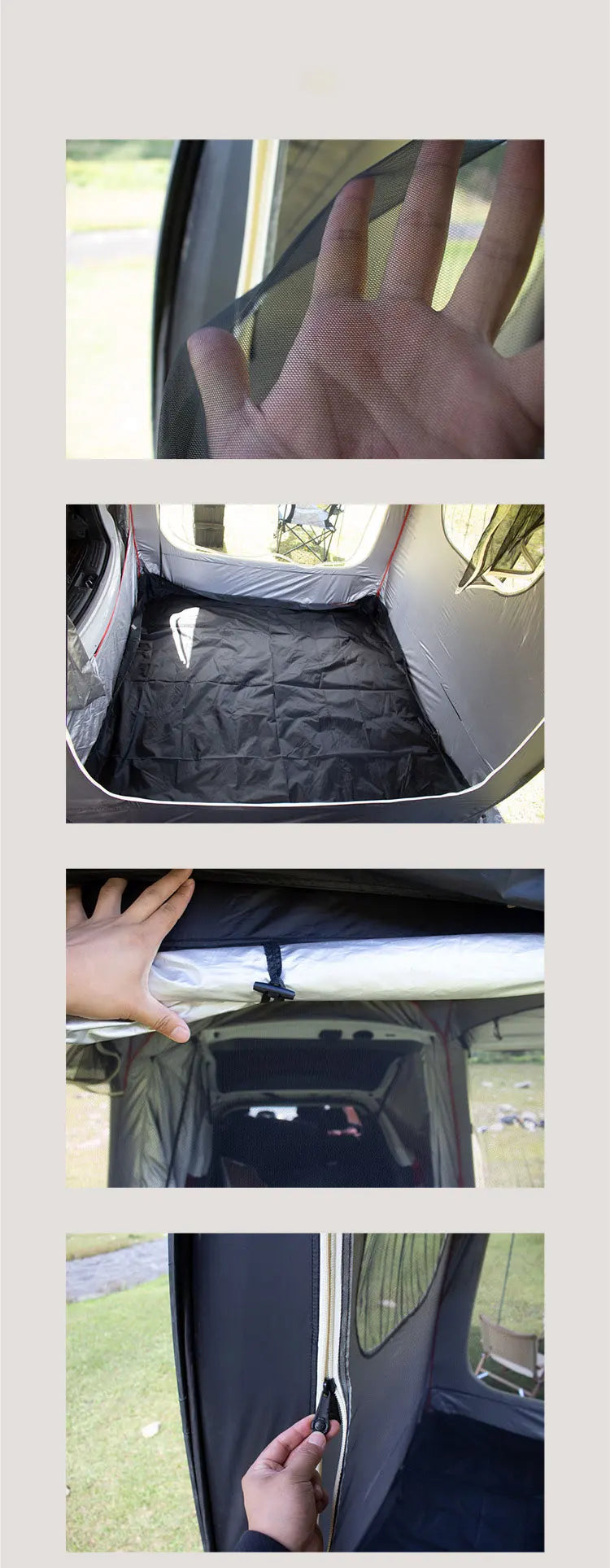 SUV Car Rear Tent – Waterproof Trunk Camping Tent with Awning for Family Outdoor Travel (5–8 Person) Trekker Essentials