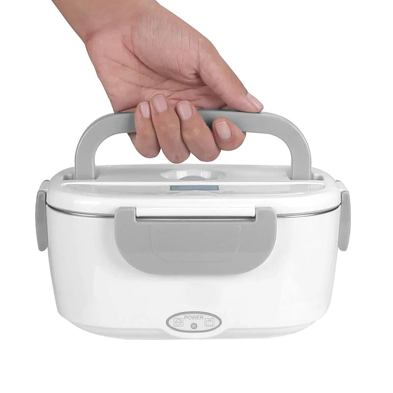 Fiambrera eléctrica portátil con calentador de alimentos: 12 V/24 V/110 V/220 V para el hogar, la oficina, viajes y el coche.