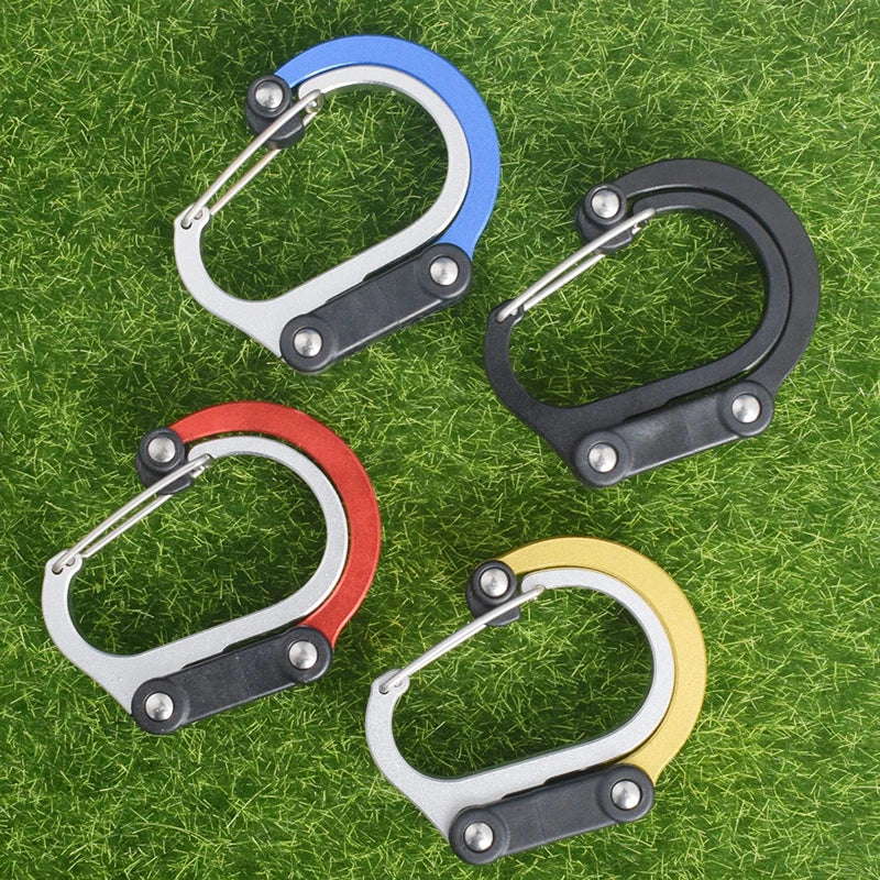 Multifunctional Hybrid Gear Clip Carabiner 360 Degree Rotating Hook Strong Buckle Camping Hiking Travel Backpack Outdoor Gadget Trekker Essentials