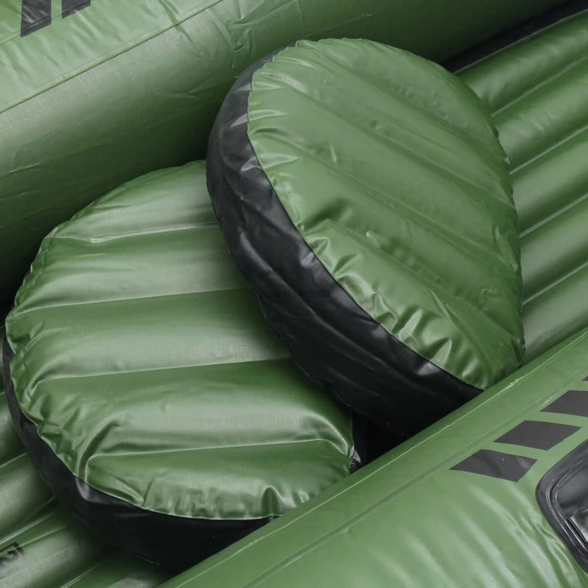 Inflatable Fishing Boat with Rod Holders: 200kg Capacity, 3-Person Raft for Lakes & Rivers