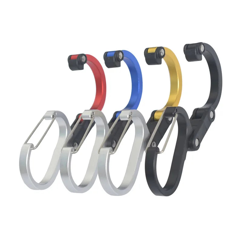 Multifunctional Hybrid Gear Clip Carabiner 360 Degree Rotating Hook Strong Buckle Camping Hiking Travel Backpack Outdoor Gadget Trekker Essentials