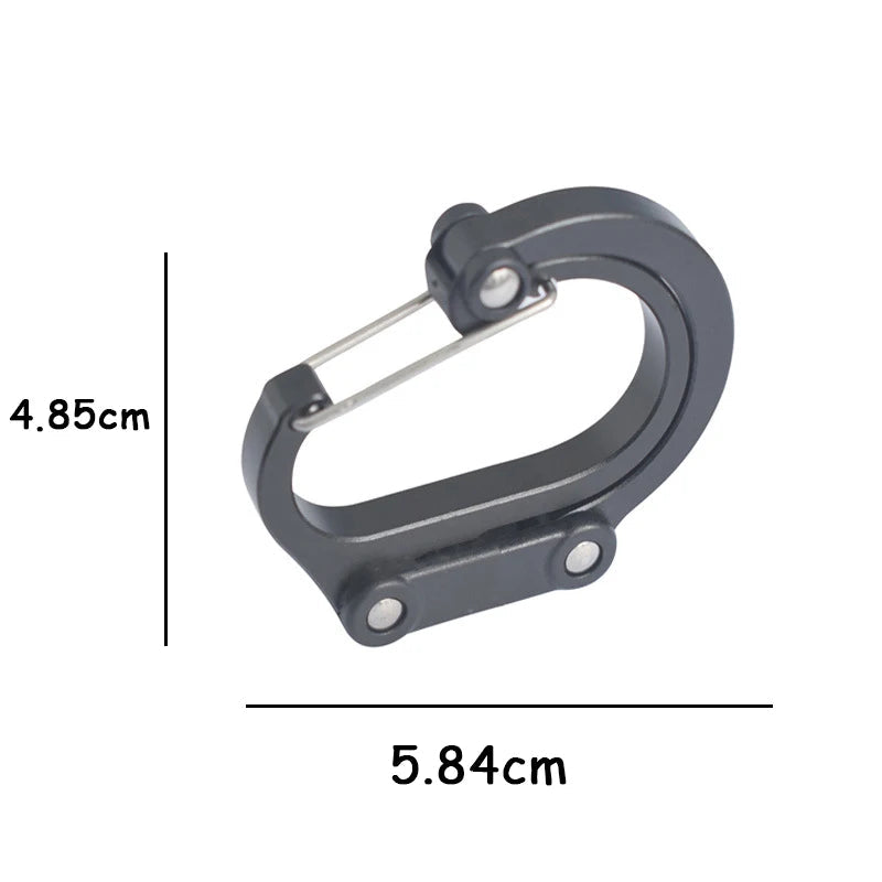 Multifunctional Hybrid Gear Clip Carabiner 360 Degree Rotating Hook Strong Buckle Camping Hiking Travel Backpack Outdoor Gadget Trekker Essentials