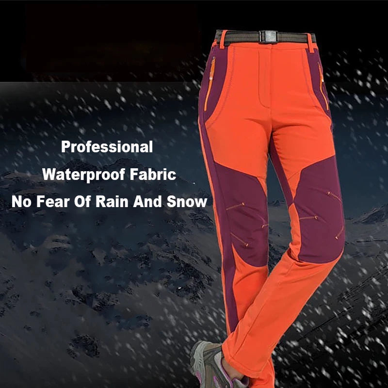 Women’s Waterproof Fleece Hiking Pants – Warm Winter Soft Shell Outdoor Trousers for Trekking, Camping & Skiing Trekker Essentials