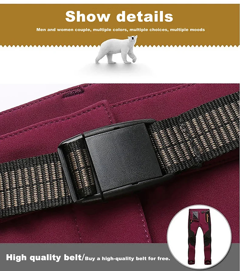 Women’s Waterproof Fleece Hiking Pants – Warm Winter Soft Shell Outdoor Trousers for Trekking, Camping & Skiing Trekker Essentials
