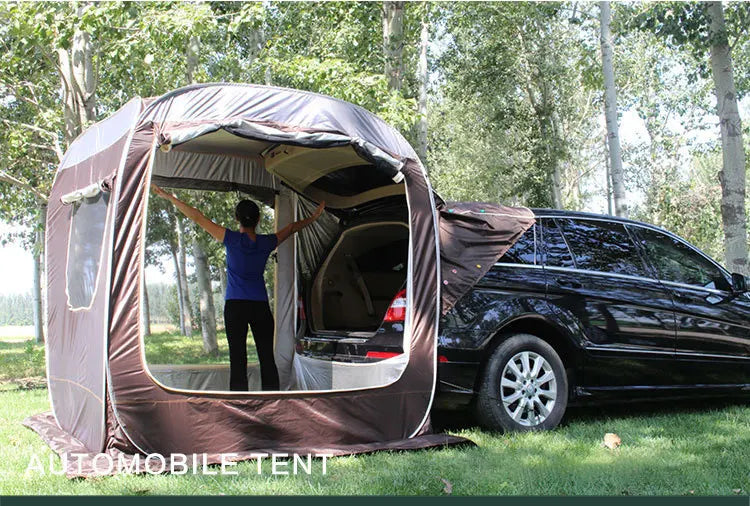 SUV Car Rear Tent – Waterproof Trunk Camping Tent with Awning for Family Outdoor Travel (5–8 Person) Trekker Essentials