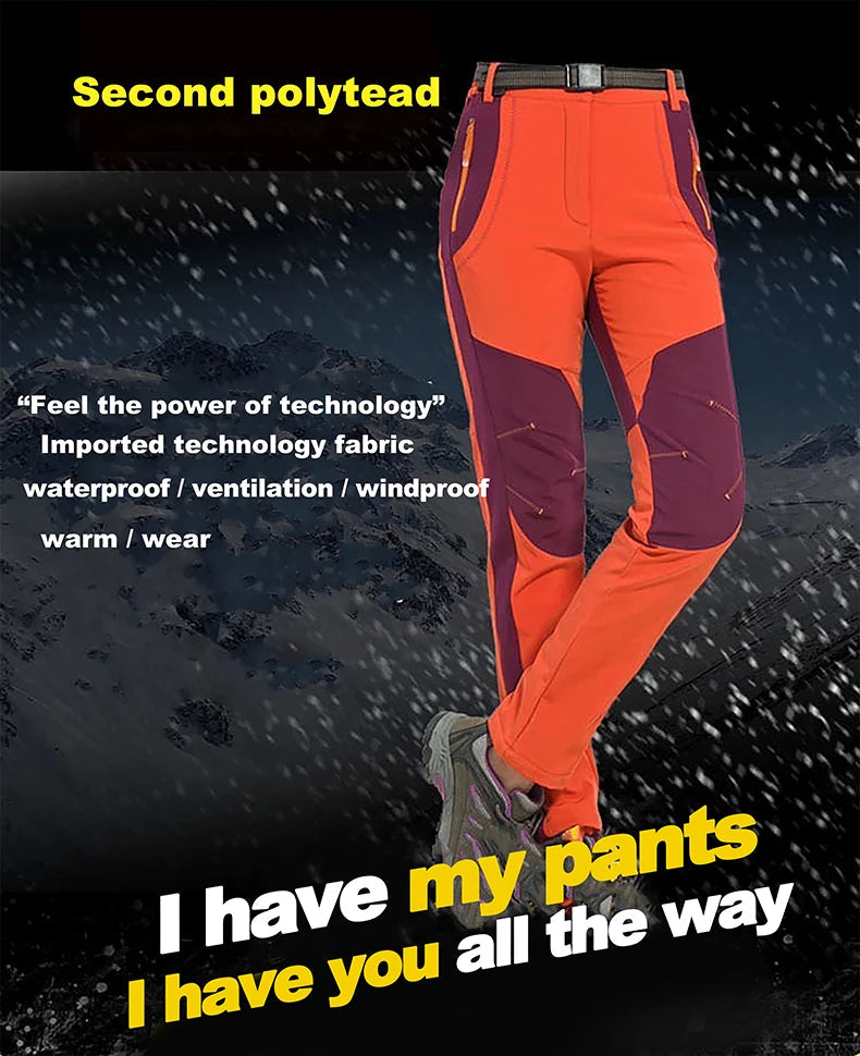Women’s Waterproof Fleece Hiking Pants – Warm Winter Soft Shell Outdoor Trousers for Trekking, Camping & Skiing Trekker Essentials