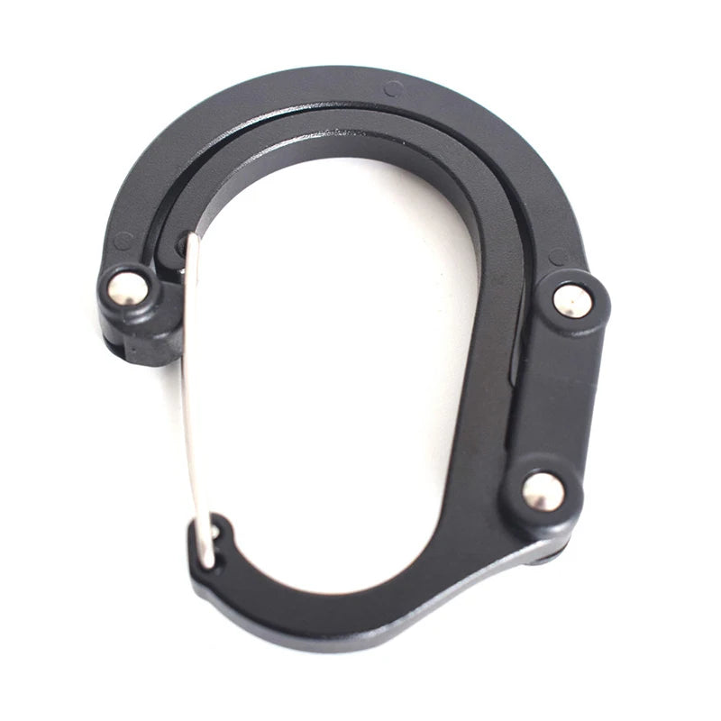 Multifunctional Hybrid Gear Clip Carabiner 360 Degree Rotating Hook Strong Buckle Camping Hiking Travel Backpack Outdoor Gadget Trekker Essentials