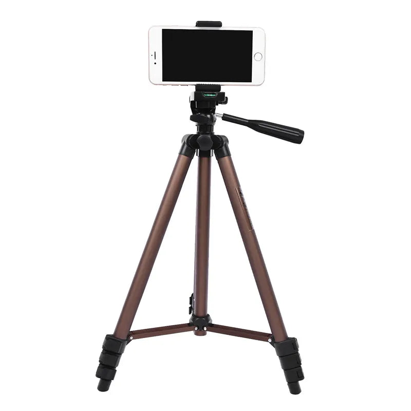 Professional Aluminum Tripod WT3130 - 126cm Camera Stand with Phone Holder for DSLR/Smartphone/Mirrorless (2.5kg Load, 540g Weight)