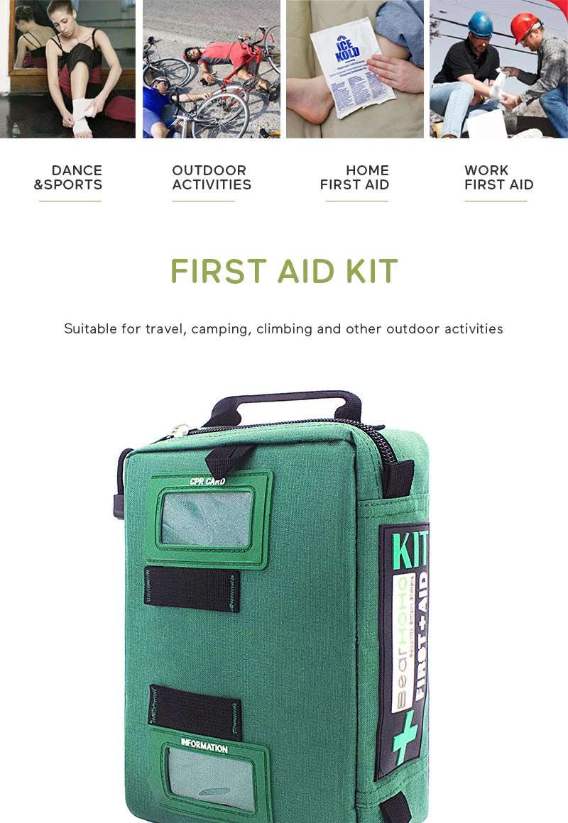 255-Piece First Aid Kit (or Empty Medical Bag) – Tactical Emergency Survival Kit for Camping, Travel & Home Trekker Essentials