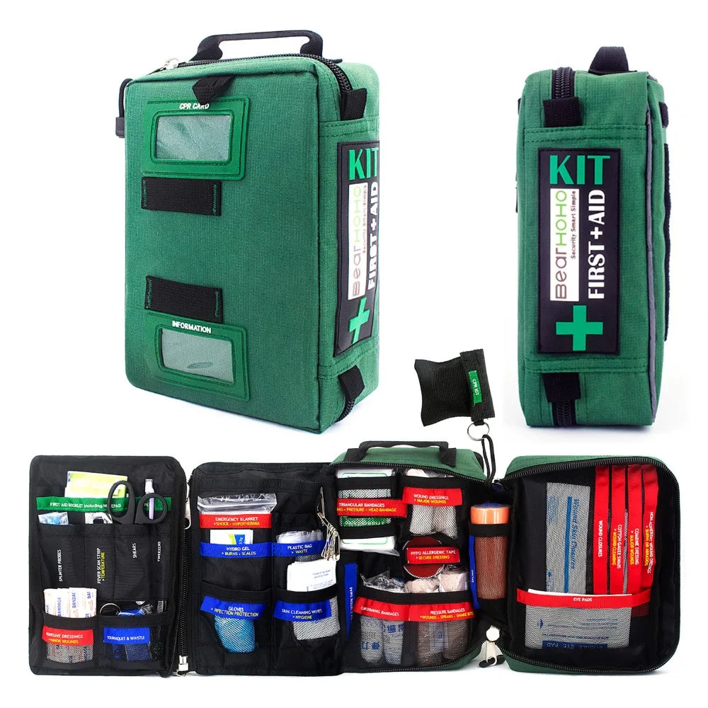 255-Piece First Aid Kit (or Empty Medical Bag) – Tactical Emergency Survival Kit for Camping, Travel & Home Trekker Essentials