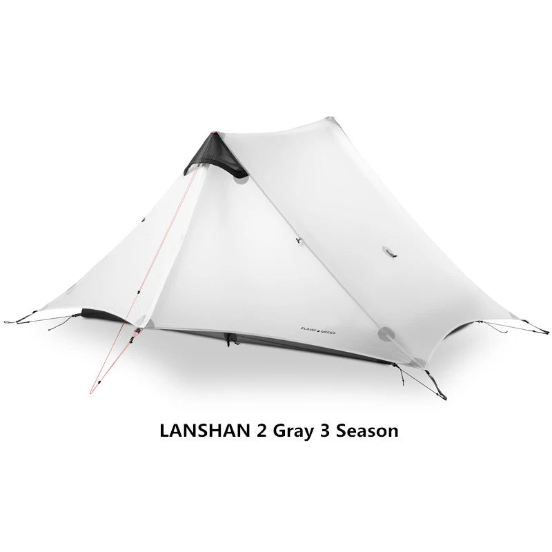 2024 New Version FLAME'S CREED LanShan 2 Person Oudoor Ultralight Camping Tent 3 Season Professional 15D Silnylon Rodless Tent Trekker Essentials