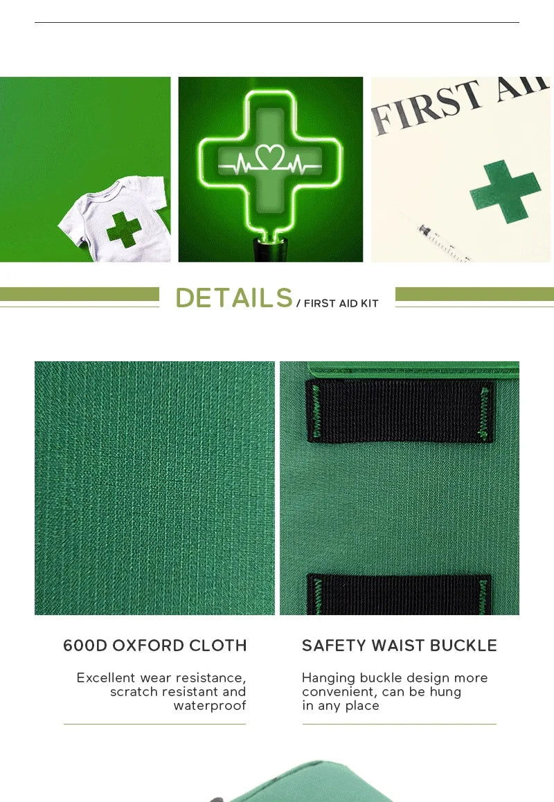 255-Piece First Aid Kit (or Empty Medical Bag) – Tactical Emergency Survival Kit for Camping, Travel & Home Trekker Essentials