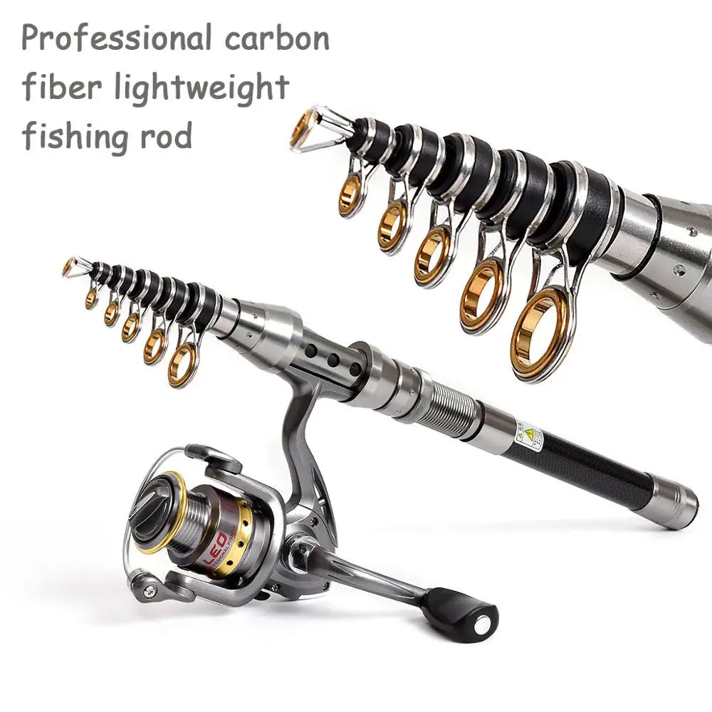 Carbon Fiber Telescopic Fishing Rod – Ultralight Spinning Rod for Sea, River & Lake Fishing (1.5M–2.4M)