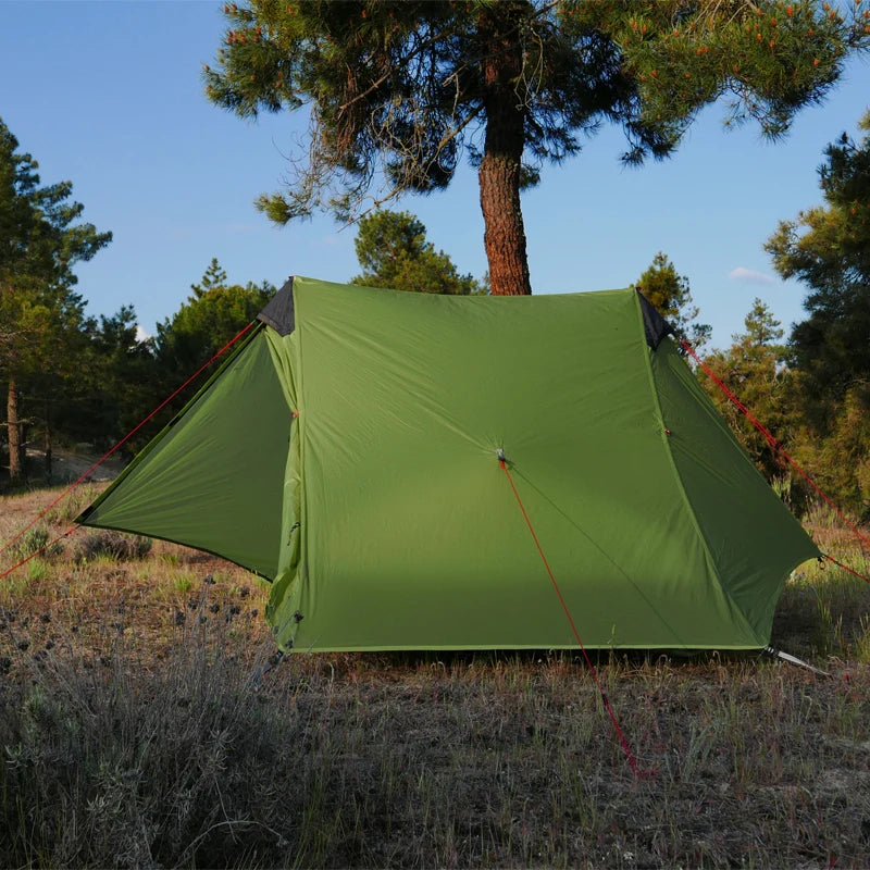 2024 New Version FLAME'S CREED LanShan 2 Person Oudoor Ultralight Camping Tent 3 Season Professional 15D Silnylon Rodless Tent Trekker Essentials