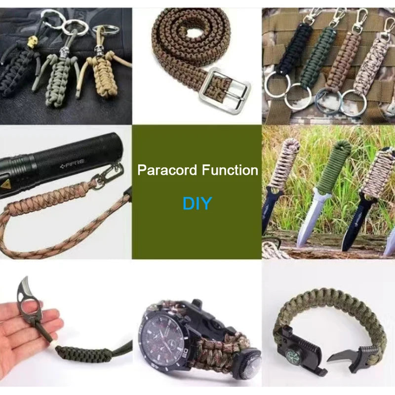 100M Dia 2mm One Stand Cores Paracord For Survival Parachute Cord Lanyard Camping Climbing Rope Hiking Jewelry Making Wholesale Trekker Essentials